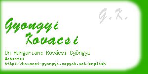 gyongyi kovacsi business card