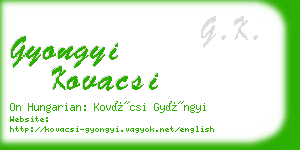gyongyi kovacsi business card